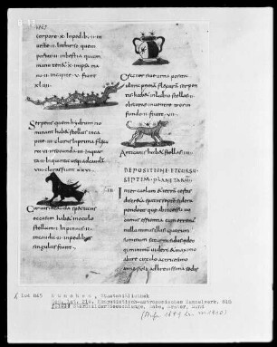 Komputistisch-Astronomisches Sammelwerk — Bildseite mit vier Miniaturen, Folio 121recto
