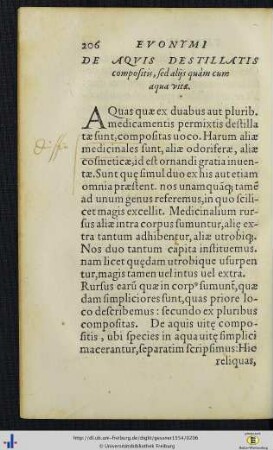 De aquis destillatis compositis, sed alijs quàm cum aqua vitae.