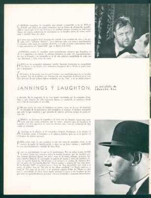 Jannings y Laughton - un paralelo de Eduardo Ken