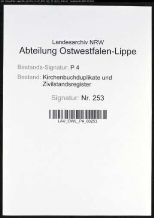 Kirchenbuchduplikat der evangelisch-lutherischen Gemeinde, Gerichtsbezirk Dortmund (GHT 1851-1864). (Gemeinde: Evangelisch-Lutherische Gemeinde)