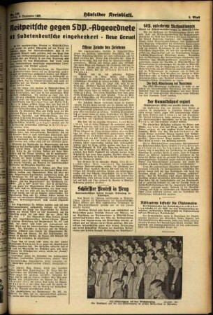 Zweite Ausgabe vom Freitag, den 09. September 1938.