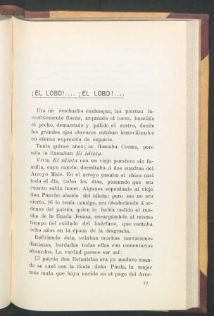 ¡El lobo!.... ¡El lobo!....
