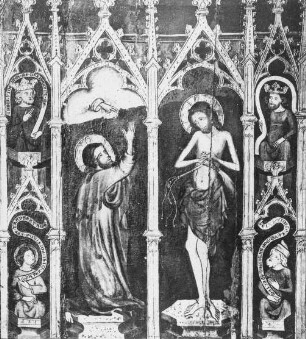 Erfurt, Angermuseum, Altar aus Augustinerkirche, Christus in Gethsemane; Christus als Schmerzensmann