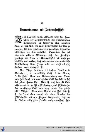 II. Somnambulismus und Polizeiwissenschaft