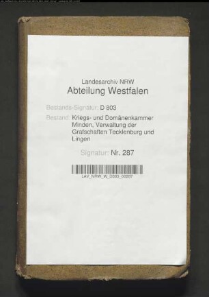 Revision des Lingenschen Domänenanschlags