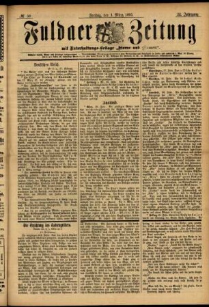 Ausgabe vom Freitag, den 01. März 1895.
