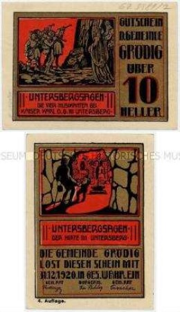 10 Heller, Notgeldschein der Gemeinde Grödig