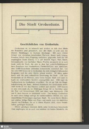 Die Stadt Großenhain