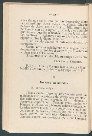 II : No creo en ustedes