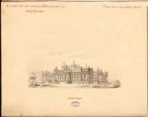 Hochschule für Musik, Berlin Schinkelwettbewerb 1890: Perspektivische Ansicht
