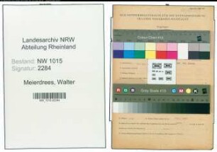 Entnazifizierung Walter Meierdrees , geb. 10.11.1921 ()