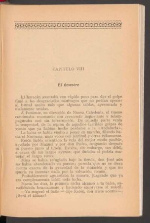 Capítulo VIII - El desastre