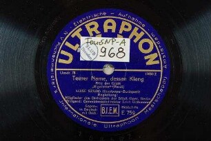 Teurer Name, dessen Klang : Arie der Gilda; "Rigoletto" / (Verdi)