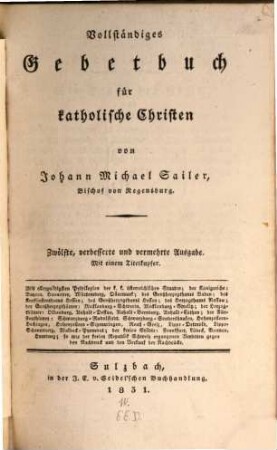 Vollständiges Gebetbuch für katholische Christen