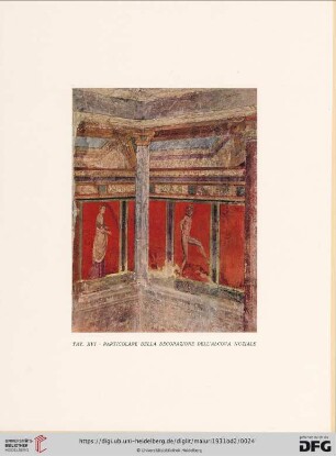 Tav. XVI: Particolare della decorazione dell'alcova nuziale