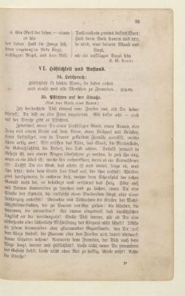 VI. Höflichkeit und Anstand