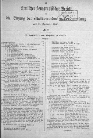 No. 2, 11. Januar 1906