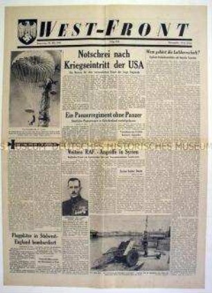Illustrierte Kriegszeitung "West-Front" mit Kriegsnachrichten von verschiedenen Fronten