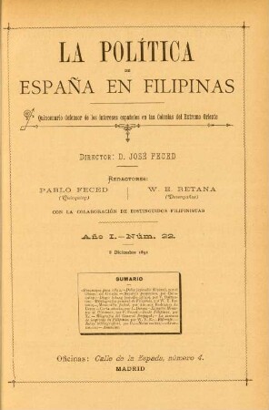 Núm. 22. 8 Diciembre 1891