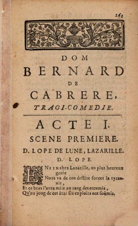 Dom Bernard de Cabrere : Tragicomédie