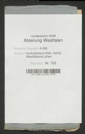 Clemens August und N. von Canstein bitten um Belehnung mit dem halben Schloß Canstein