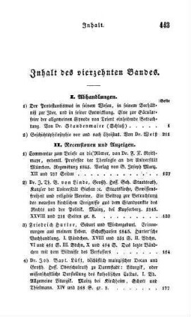 443-445 Inhaltsverzeichnis