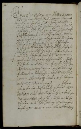 Abschriftliche Benachrichtigung über Anweisungen bezüglich Capitain Schomburg (Gerichtsschulze Neubur) [Anlage fehlt].