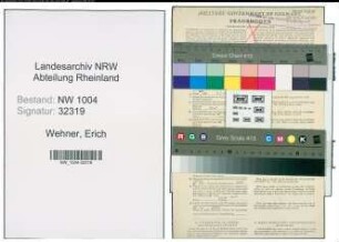 Entnazifizierung Erich Wehner , geb. 15.03.1913 (Ingenieur)