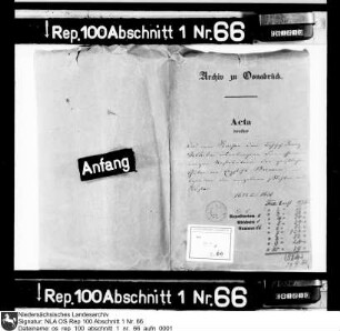 Kaiserliche Kommission Bischof Franz Wilhelms über die Restitution der geistlichen Güter im Erzstift Bremen