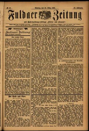 Ausgabe vom Montag, den 23. März 1896.