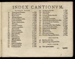 Index cantionum