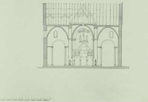 Wechselburg, Klosterkirche: Schnitt durch das Querhaus