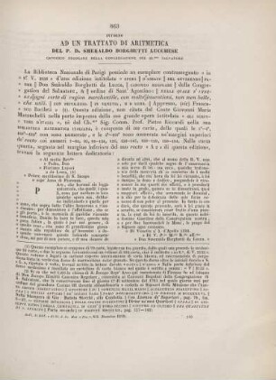 Intorno ad un trattato di aritmetica del P. D. Smeraldo Borghetti Lucchese.
