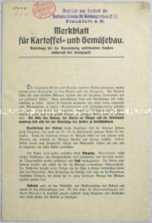 Merkblatt und Anleitung u.a. zur Nutzung unbebauten Landes