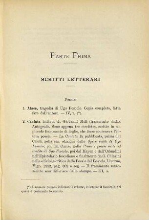Catalogo dei manoscritti Foscoliani già proprietà Martelli della R. Biblioteca nazionale di Firenze : (Florenz)