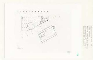 City Parken (Diplomarbeit bei Willy Kreuer): Grundriss Kellergeschoss 1:200
