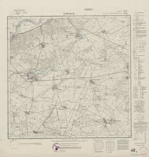 3165 (alte Nr.: 1642) Lubasch, Meßtischblatt (4cm - Karte)