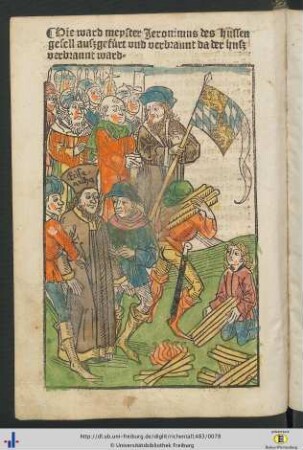 Hie ward meyster Jeronimus...auszgefuort und verbrannt...