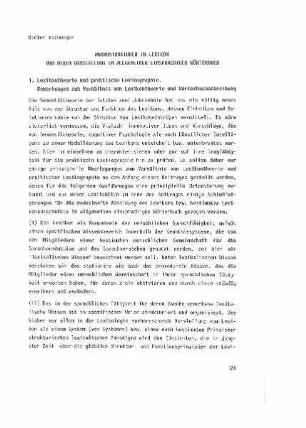 Makrostrukturen im Lexikon und deren Darstellung im allgemeinen einsprachigen Wörterbuch