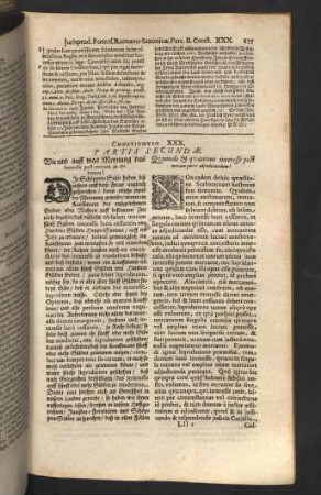 Constitutio XXX. - XXXIV.