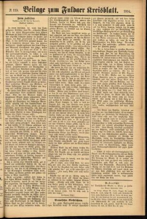 Zweite Ausgabe vom Samstag, den 06. Oktober 1894.
