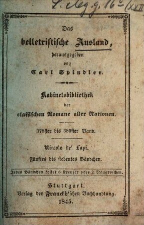Niccolo de'Lapi : ein Roman aus der florentinischen Geschichte, 5/7