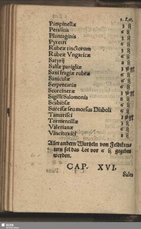 Cap. XVI. Sales / Samen
