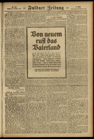 Zweite Ausgabe vom Samstag, den 02. September 1916.