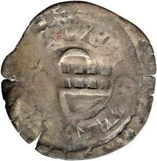 Prager Groschen mit Gegenstempel der Stadt Ulm und einem unbestimmten Gegenstempel