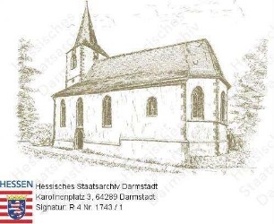 Brensbach im Odenwald, Evangelische Pfarrkirche St. Markus / 2 Außenansichten
