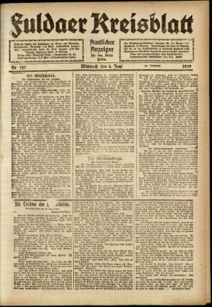 Ausgabe vom Mittwoch, den 04. Juni 1919.