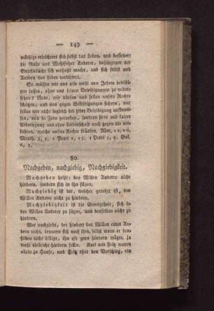 80. Nachgeben, nachgiebig, Nachgiebigkeit.