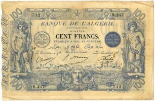 Geldschein, 100 Francs (FRF), 9.10.1911