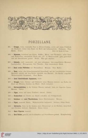 Porzellane (Nr. 201 - 272)